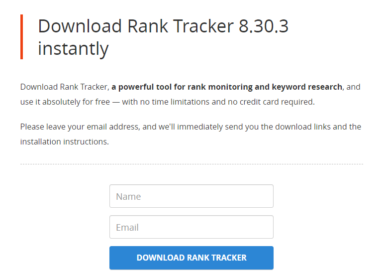 Rank Tracker besplatan alat za istraživanje ključnih riječi