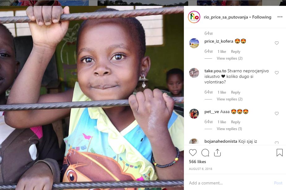 Afrička djevojčica - Instagram i emocije