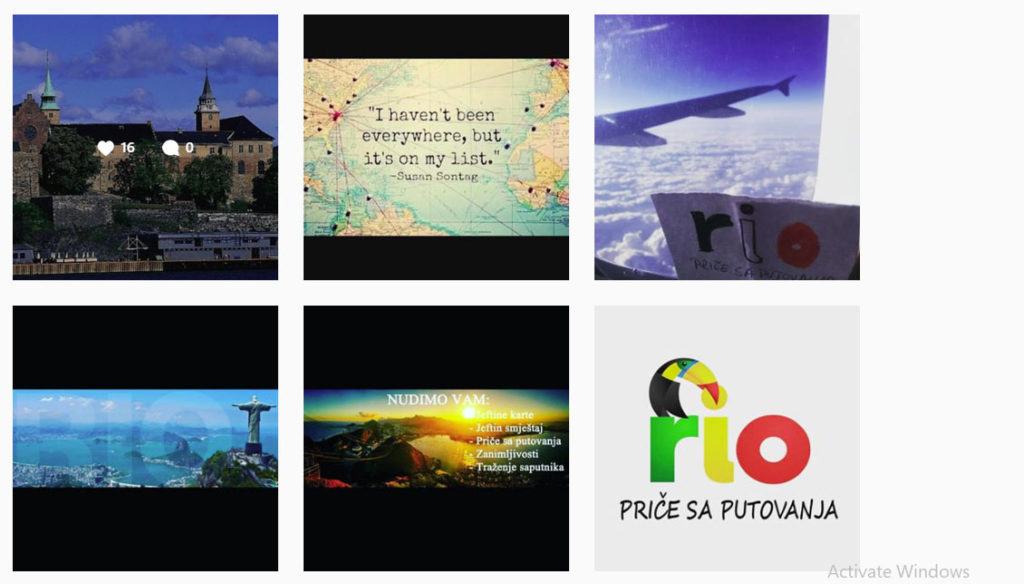 Rio priče sa putovanja Instagram počeci